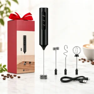 USB Rechargeable Three-Speed Milk Frother