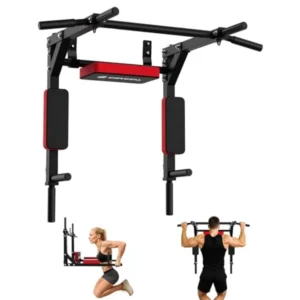 Heavy-Duty Wall-Mounted Pull-Up Dip Station